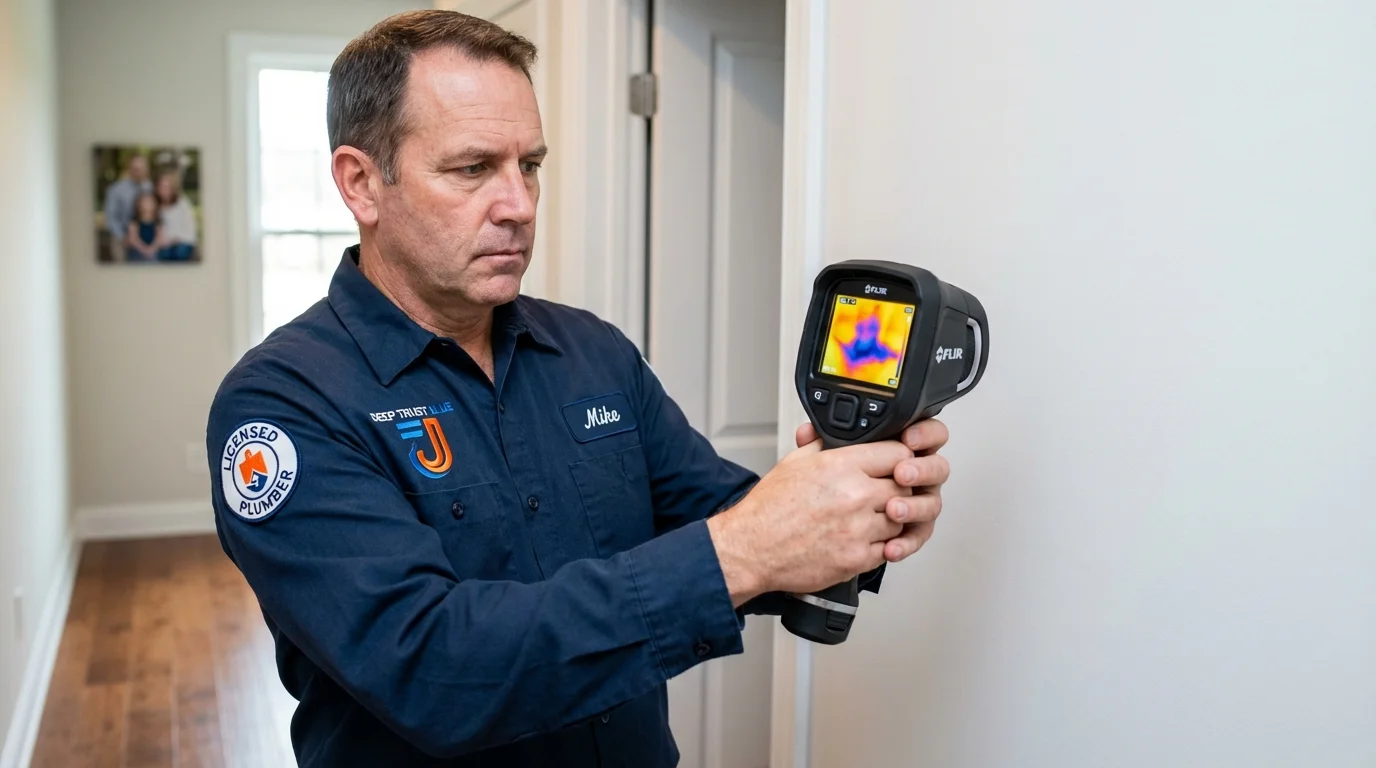 Thermal imaging leak detection by Johns Plumbing LLC in Saint Rose
